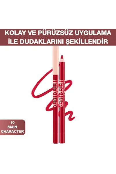  تصویر 1 : مداد لب لیفتر لاینر 10 Main Character  قرمز جذاب با فرم‌دهی دقیق لب Lifter Liner Lip Pencil 10 Main Character میبلین نیویورک Maybelline New York 