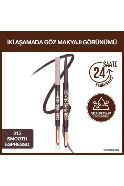  تصویر 1 : مداد چشم دو سر Sculpting Stix 015 Smooth Espresso  قهوه‌ای اسپرسویی Sculpting Stix Dual Ended Eye Pencil 015 Smooth Espresso میبلین نیویورک Maybelline New York 