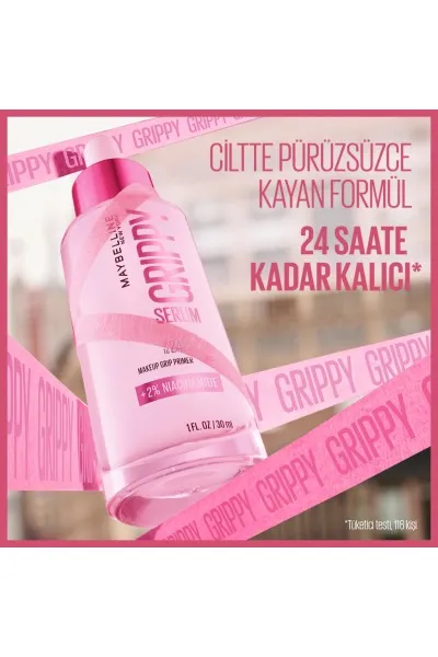  تصویر 3 : پرایمر سرمی گریپی برای تثبیت آرایش و ماندگاری بیشتر میکاپ Grippy Makeup Gripping Serum Primer میبلین نیویورک Maybelline New York 