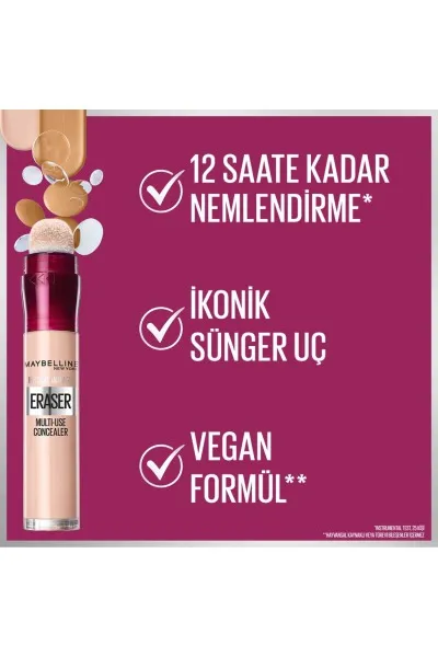  تصویر 5 : کانسیلر ایج ریوایند ایرایزر 05 Brightener رنگ صورتی روشن‌کننده زیر چشم Instant Anti Age Eraser Concealer 05 Brightener میبلین نیویورک Maybelline New York 