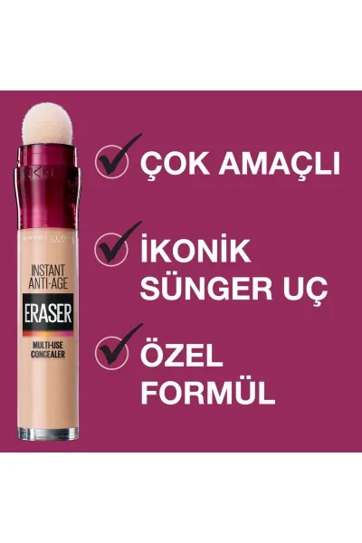  تصویر 6 : کانسیلر ایج ریوایند 06 Neutralizer رنگ بژ برای پوشش تیرگی دور چشم Instant Anti Age Eraser Concealer 06 Neutralizer میبلین نیویورک Maybelline New York 