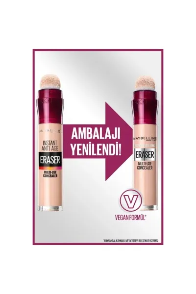  تصویر 8 : کانسیلر ایج ریوایند ایرایزر 07 Sand رنگ شنی با پوشش تیرگی و لک Instant Anti Age Eraser Concealer 07 Sand میبلین نیویورک Maybelline New York 