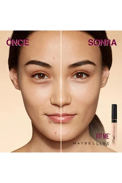  تصویر 3 : کانسیلر فیت می شماره 20 Sand رنگ شنی قهوه‌ای روشن با پوشش طبیعی Fit Me Concealer 20 Sand میبلین نیویورک Maybelline New York 