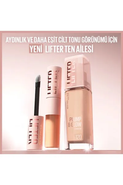  تصویر 6 : کرم پودر روشن‌کننده لیفتر پلامپ اند گلو شماره 90 Beige بژ روشن Lifter Plump and Glow Illuminating Foundation 90 میبلین نیویورک Maybelline New York 
