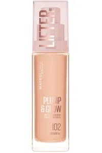 کرم-پودر-روشن‌کننده-و-آبرسان-لیفتر-پلامپ-اند-گلو-102-Beige-بژ-Lifter-Plump-and-Glow-Illuminating-Foundation-102-میبلین-نیویورک-Maybelline-New-York
