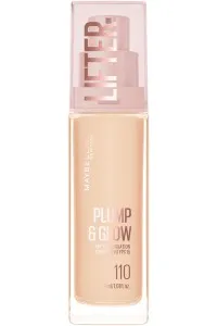 کرم-پودر-درخشان‌کننده-Lifter-Plump-&-Glow-شماره-110-Beige-بژ-Lifter-Plump-and-Glow-Illuminating-Foundation-110-میبلین-نیویورک-Maybelline-New-York