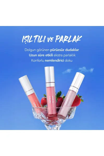  تصویر 3 : لیپ گلیز براق‌کننده لب 027 Perfect Moments رنگ صورتی طبیعی Dewy Lip Glaze Lip Gloss 27 Perfect Moments فلورمار Flormar 