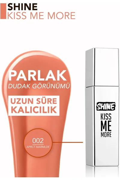  تصویر 3 : رژ لب مایع ماندگار با جلوه براق Aprct Marmlde رنگ نارنجی Shine Kiss Me More Long Lasting Shiny Finish Liquid Lipstick 2 Aprct Marmlde فلورمار Flormar 