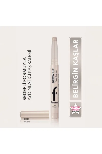  تصویر 1 : مداد روشن کننده زیر ابرو Diamond بژ با بافت نرم و درخشش چشمگیر Brow Up Soft Texture Intense Shimmer Lifting Brow Highlight Pencil 1 Diamond فلورمار Flormar 