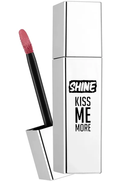  تصویر 1 : رژ لب مایع براق و بادوام Fall Rose رنگ گلی برای آرایش لب Shine Kiss Me More Long Lasting Shiny Finish Liquid Lipstick 4 Fall Rose فلورمار Flormar 