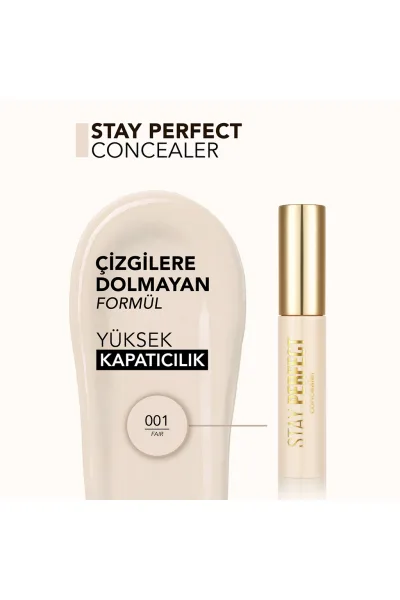  تصویر 3 : کانسیلر پیگمنت بالا Stay Perfect شماره 001 رنگ Fair (بژ) Stay Perfect Highly Pigmented Concealer 1 Fair فلورمار Flormar 