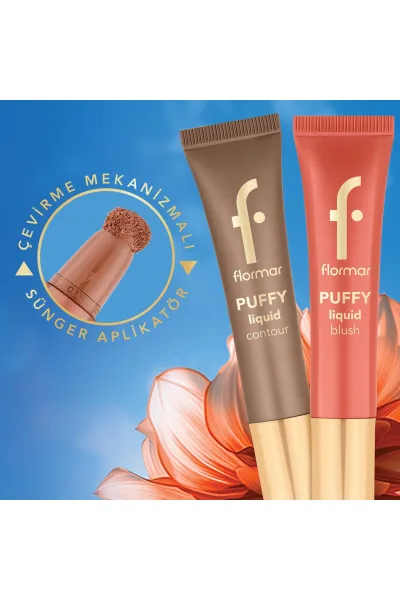  تصویر 5 : کانتور مایع صورت Deep رنگ تیره برای فرم‌دهی طبیعی و زیبا Puffy Liquid Liquid Contour 3 Deep فلورمار Flormar 