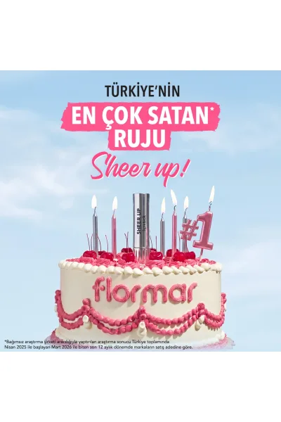  تصویر 4 : رژ لب مرطوب‌کننده با جلوه براق Intense Love صورتی پررنگ Sheer Up Shiny Finish Moisturizing Lipstick 12 Intense Love فلورمار Flormar 
