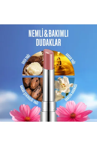  تصویر 6 : رژ لب مرطوب‌کننده با جلوه براق Intense Love صورتی پررنگ Sheer Up Shiny Finish Moisturizing Lipstick 12 Intense Love فلورمار Flormar 