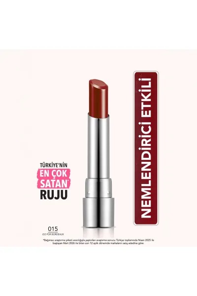  تصویر 1 : رژ لب نیمه‌شفاف مرطوب‌کننده Go For Bordeaux با رنگ شرابی Sheer Up Moisturizing Semi Transparent Lipstick 15 Go For Bordeaux فلورمار Flormar 