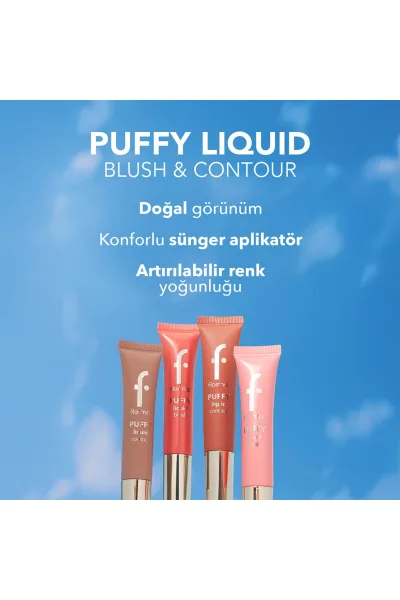  تصویر 5 : رژگونه مایع پفی Peachy Glow رنگ هلویی با جلوه‌ای طبیعی و ماندگار Puffy Liquid Blush Liquid Blush 2 Peachy Glow فلورمار Flormar 