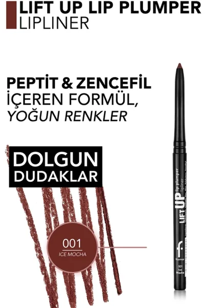  تصویر 4 : مداد لب حجم‌دهنده و فرم‌دهنده Lift Up رنگ Ice Mocha قهوه‌ای روشن Lift Up Plumping Lip Pencil 1 Ice Mocha فلورمار Flormar 