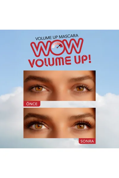  تصویر 4 : ریمل حجم‌دهنده و لیفت‌کننده مژه با پیگمنت بالا Black مشکی Volume Up Volumizing Lifting Highly Pigmented Mascara Black فلورمار Flormar 