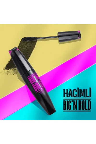  تصویر 5 : ریمل حجم‌دهنده مژه مشکی Big'N Bold؛ مژه‌هایی پرپشت و چشمگیر Big'N Bold Volumizing Mascara Volume 1 فلورمار Flormar 