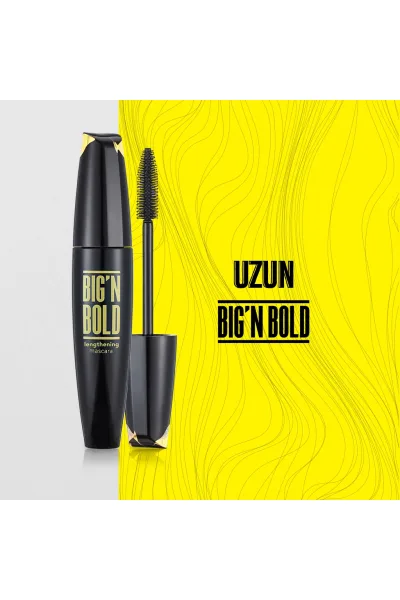  تصویر 5 : ریمل بلندکننده مژه مشکی برای مژه‌هایی بلند خوش‌حالت و تفکیک‌شده Big'N Bold Lengthening Mascara فلورمار Flormar 