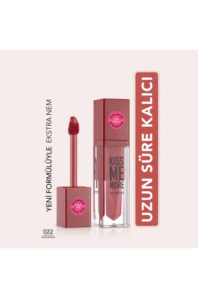  تصویر 1 : رژ لب مایع مات بادوام Rosewood رنگ گلبهی گلی با پوشش یکدست Kiss Me More Extra Long Lasting Matte Liquid Lipstick 22 Rosewood فلورمار Flormar 