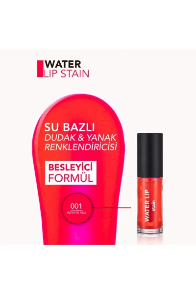  تصویر 3 : تینت لب واتری Water Lip Stain رنگ Infinite Pink صورتی ماندگار Water Lip Stain 1 Infinite Pink فلورمار Flormar 