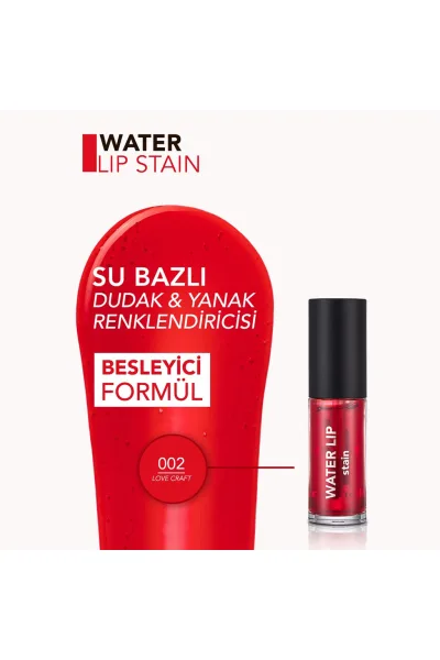  تصویر 3 : تینت لب Water Lip Stain رنگ Love Craft شرابی با جلوه طبیعی Water Lip Stain 2 Love Craft فلورمار Flormar 
