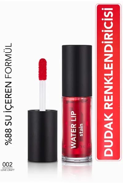  تصویر 1 : تینت لب Water Lip Stain رنگ Love Craft شرابی با جلوه طبیعی Water Lip Stain 2 Love Craft فلورمار Flormar 