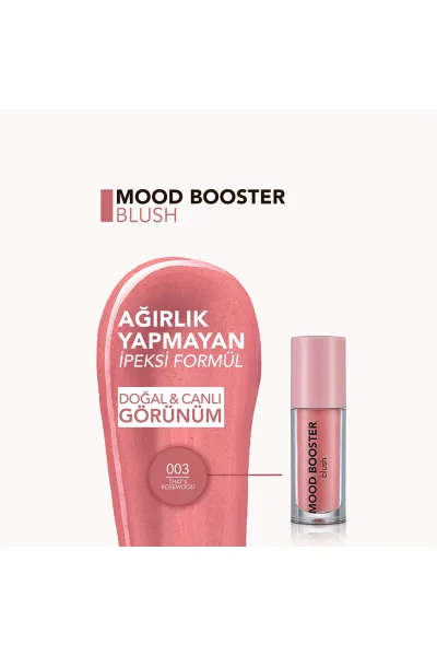  تصویر 3 : رژگونه با رنگ‌دهی بالا و درخشش طبیعی Thats Rosewood گلبهی گلی Mood Booster Highly Pigmented Natural Shimmer Blush That's Rosewood 3 Thats Rosewood فلورمار Flormar 