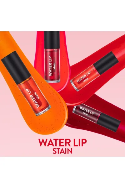  تصویر 5 : تینت لب مایع Water Lip Stain رنگ Orange Juice نارنجی ماندگار Water Lip Stain 4 Orange Juice فلورمار Flormar 