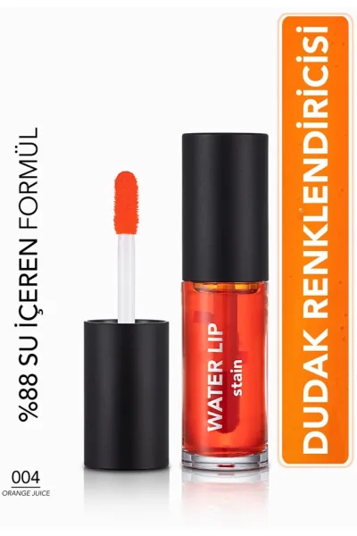  تصویر 1 : تینت لب مایع Water Lip Stain رنگ Orange Juice نارنجی ماندگار Water Lip Stain 4 Orange Juice فلورمار Flormar 