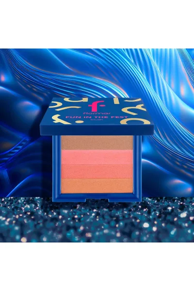  تصویر 4 : رژگونه پودری براق با پیگمنت بالا Fun In The Fest رنگ صورتی Fun in the Fest Highly Pigmented Shimmer Powder Blush فلورمار Flormar 