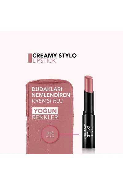  تصویر 1 : رژ لب استیکی مرطوب‌کننده Fall Rose رنگ گلی طبیعی با جلوه زیبا Creamy Stylo Moisturizing Lipstick 13 Fall Rose فلورمار Flormar 