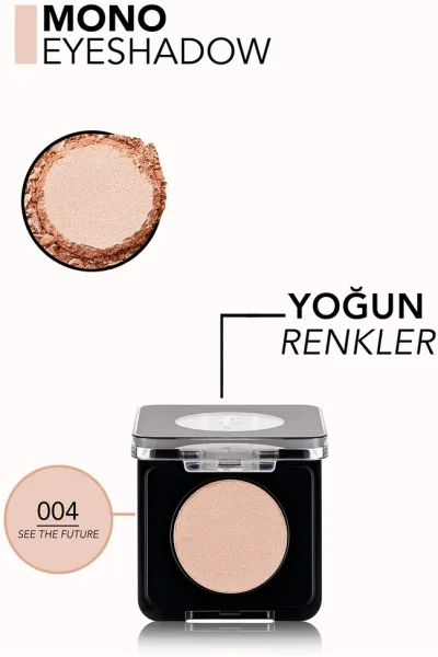  تصویر 1 : سایه چشم تک‌رنگ صدفی با پیگمنت بالا See The Future صورتی Mono Highly Pigmented Single Pearly Eyeshadow 4 See The Future فلورمار Flormar 