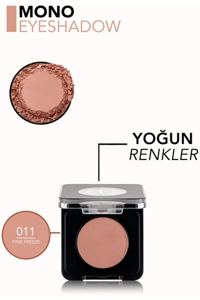  تصویر 3 : سایه چشم تک‌رنگ مرواریدی Pink Freeze صورتی با پیگمنت بالا Mono Highly Pigmented Single Pearly Eyeshadow 11 Pink Freeze فلورمار Flormar 