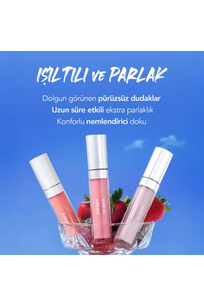  تصویر 4 : براق‌کننده لب Dewy Lip Glaze رنگ Soft Pink صورتی ملایم و براق Dewy Lip Glaze Lip Gloss 14 Soft Pink فلورمار Flormar 