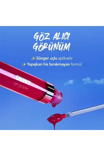  تصویر 2 : برق لب لیپ گلیز Walk With Me رنگ صورتی با جلوه‌ای براق و درخشش طبیعی Dewy Lip Glaze Lip Gloss 22 Walk With Me فلورمار Flormar 