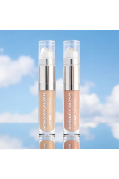  تصویر 2 : کانسیلر سرمی پوشش طبیعی با جلوه مرطوب و درخشان W2 Cream رنگ بژ Perfect Glow Dewy Bright Finish Serum Concealer 2 W2 Cream فلورمار Flormar 