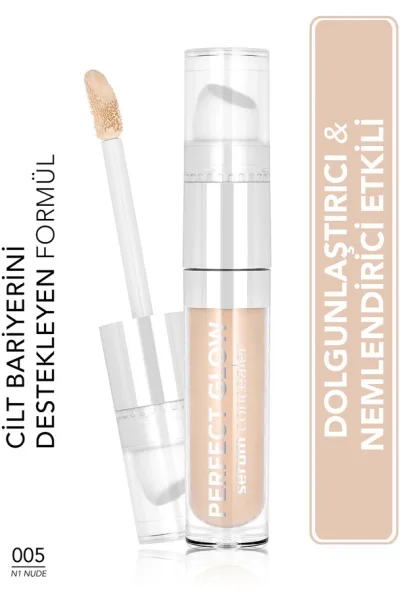  تصویر 1 : کانسیلر سرمی مرطوب‌کننده با پایان درخشان N1 Nude رنگ نود Perfect Glow Dewy Bright Finish Serum Concealer 5 N1 Nude فلورمار Flormar 