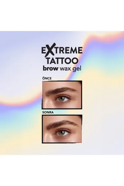  تصویر 6 : ژل واکس ابرو شفاف با فیکس طولانی‌مدت و حالت‌دهی حرفه‌ای Extreme Tattoo Long Wear Setting Clear Gel Brow Wax فلورمار Flormar 