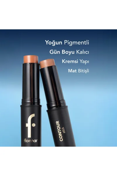  تصویر 3 : کانتور استیکی کرمی با پایان مات Medium Deep؛ قهوه‌ای تیره Contour Stick Matte Finish Creamy Stick Contour 3 Medium Deep فلورمار Flormar 