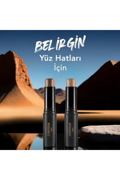  تصویر 5 : کانتور استیکی کرمی با پایان مات Medium Deep؛ قهوه‌ای تیره Contour Stick Matte Finish Creamy Stick Contour 3 Medium Deep فلورمار Flormar 