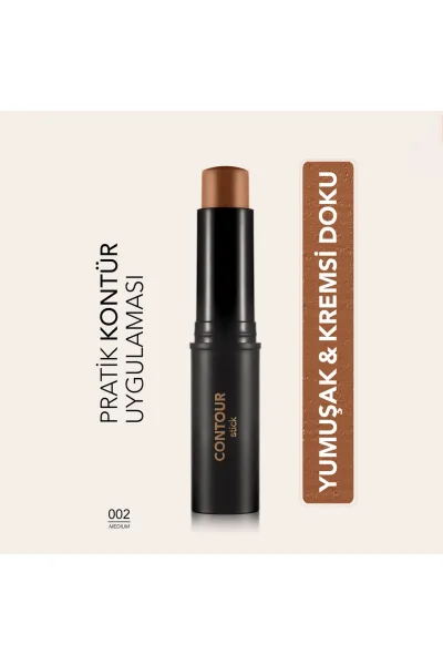  تصویر 1 : کانتور استیکی کرمی با پایان مات برای فرم‌دهی صورت Medium؛ بژ متوسط Contour Stick Matte Finish Creamy Stick Contour 2 Medium فلورمار Flormar 