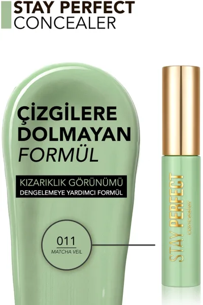  تصویر 1 : کانسیلر پیگمنت بالا Matcha Veil سبز برای پوشش لک و تیرگی پوست Stay Perfect Highly Pigmented Concealer 11 Matcha Veil فلورمار Flormar 