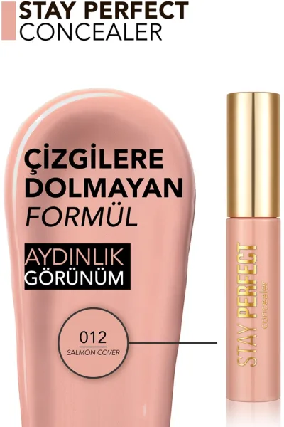  تصویر 1 : کانسیلر پیگمنت بالا Salmon Cover رنگ صورتی برای پوشش لک و تیرگی Stay Perfect Highly Pigmented Concealer 12 Salmon Cover فلورمار Flormar 
