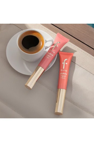  تصویر 2 : رژگونه مایع بافت پفکی رنگ Passion قهوه‌ای برای آرایش طبیعی و ماندگار Puffy Liquid Blush Liquid Blush 7 Passion فلورمار Flormar 