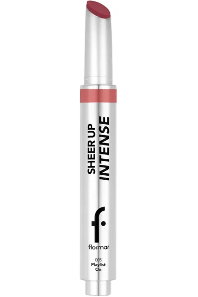  تصویر 1 : رژ لب ژلی براق با بافت کرمی رنگ قرمز Playlist On برای لب Sheer Up Intense Cream Texture Shiny Finish Jelly Lipstick 5 Playlist On فلورمار Flormar 