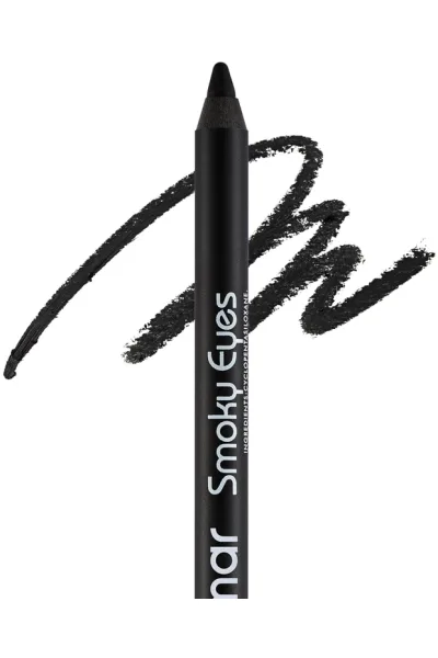  تصویر 2 : مداد چشم ضدآب با ماندگاری بالا Carbon Black مشکی مات اسموکی Smoky Eyes Matte Finish Waterproof Eye Pencil 1 Carbon Black فلورمار Flormar 