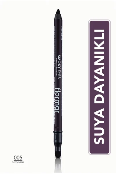  تصویر 1 : مداد چشم ضدآب مات Deep Purple (بنفش تیره) برای آرایش اسموکی Smoky Eyes Matte Finish Waterproof Eye Pencil 5 Deep Purple فلورمار Flormar 