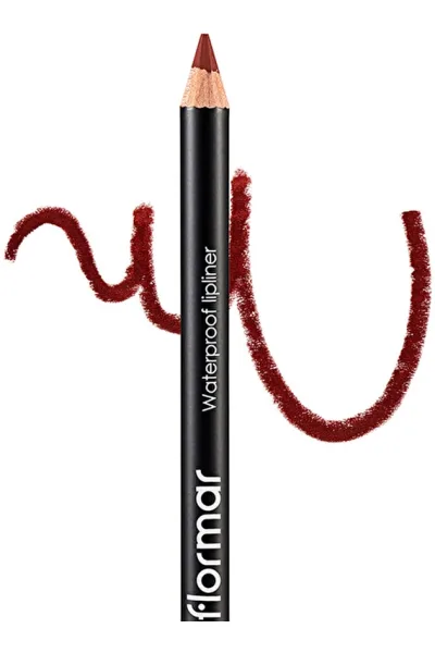  تصویر 3 : مداد لب مات ضدآب و پررنگ Classical Brown قهوه‌ای برای آرایش لب Waterproof Highly Pigmented Matte Lip Pencil 211 Classical Brown فلورمار Flormar 